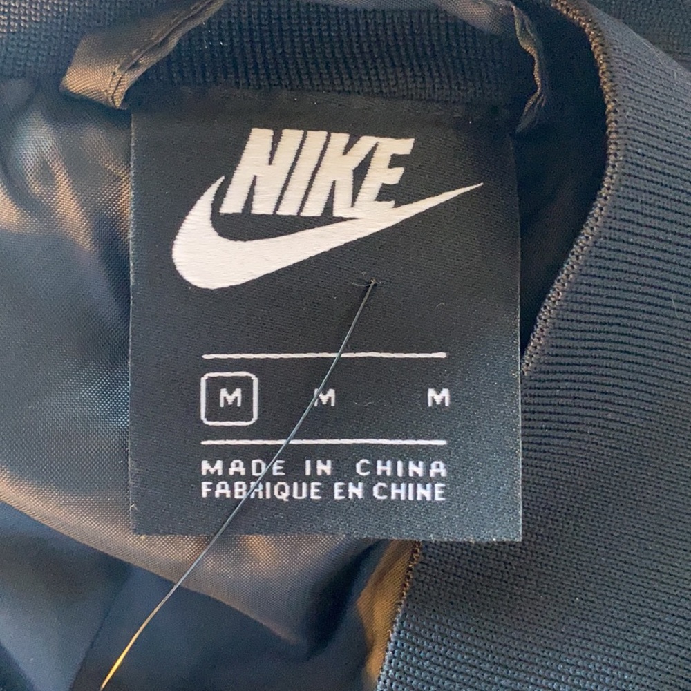 Nike Air Syn Fill Satin Jacket Black/Black/White New with Rare & Sold Out - Picture 10 of 11